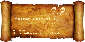 Treiber Paszkál névjegykártya