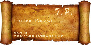 Treiber Paszkál névjegykártya